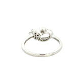 18k White Gold and Diamond Fancy Ring in size 5.5 and total gold weight of 2.29g
